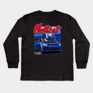 Charger SRT Hellcat Kids Long Sleeve T-Shirt